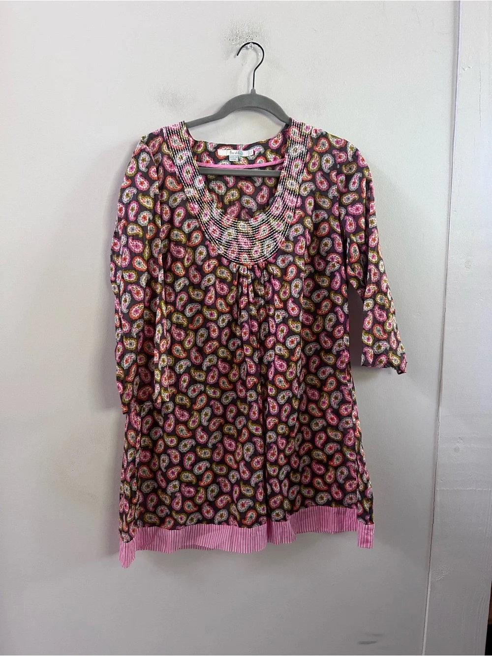 Boden paisley tunic swimsuit coverup dress 8